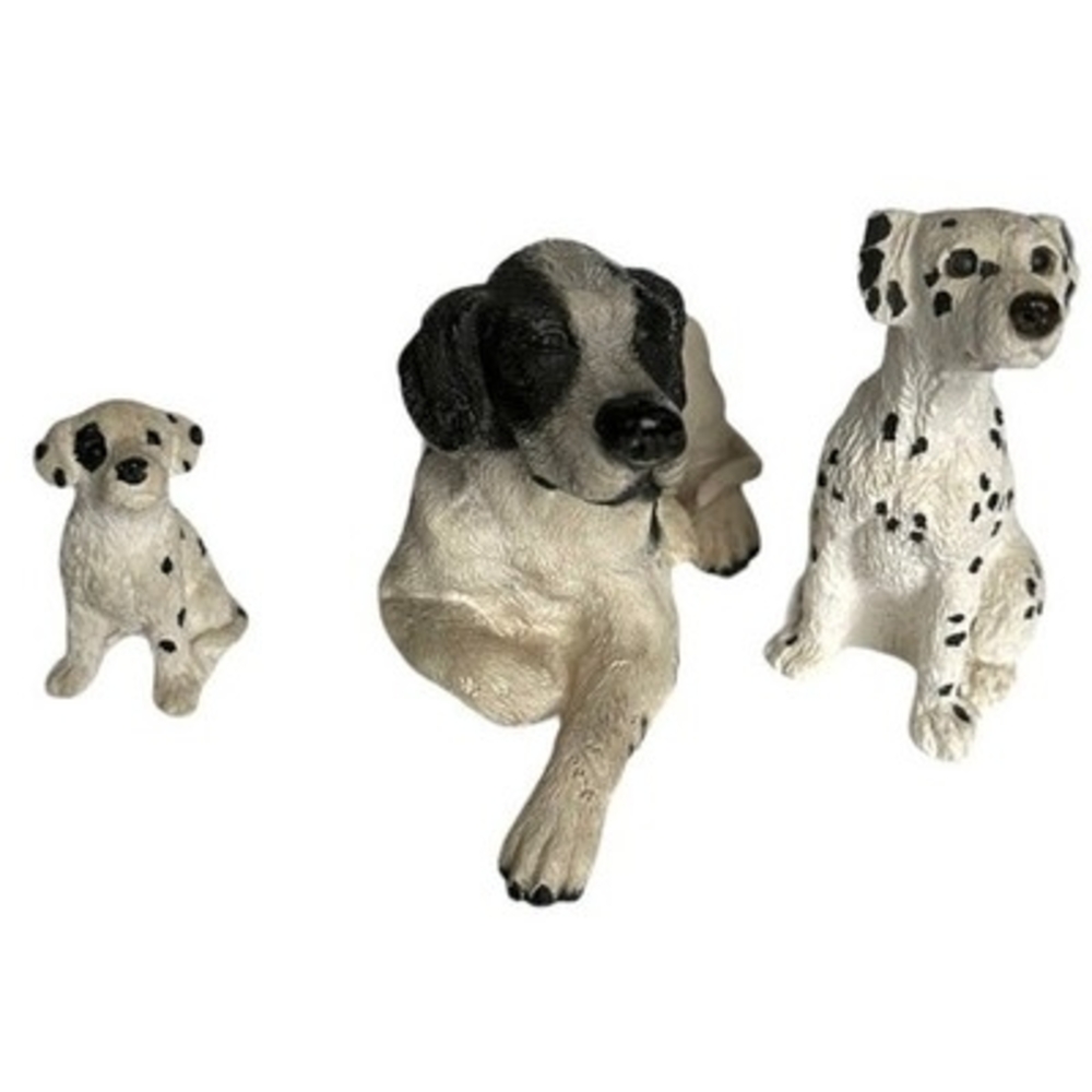 Dog Mate Pop Dog, Momma Dog & Puppy Figurine Dog Statue Dalmatian Dogs Sculpture - Picture 2 of 12